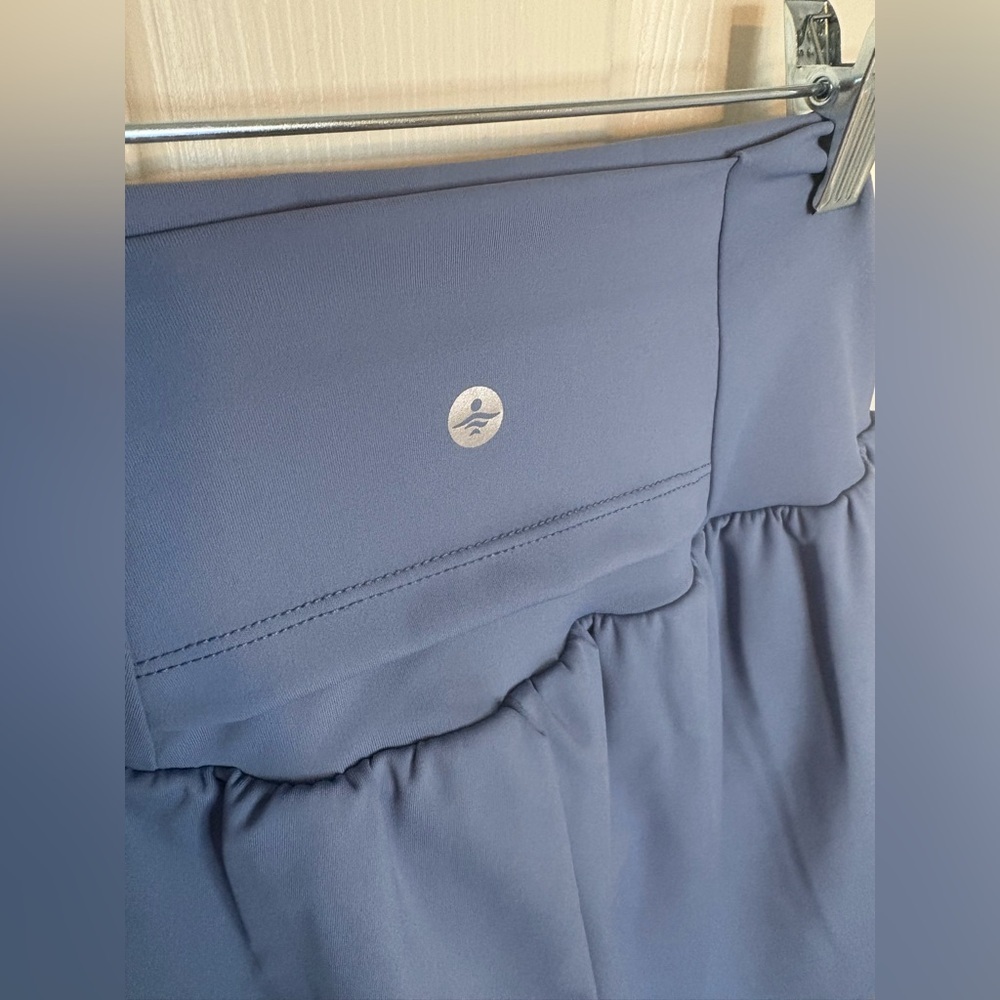 Women's Blue High-Waisted Shorts - Picture 7 of 11